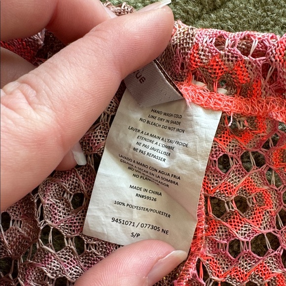 BECCA Pink and Coral Crochet Lace Pants with Drawstring - Festival Wear - Picture 7 of 8